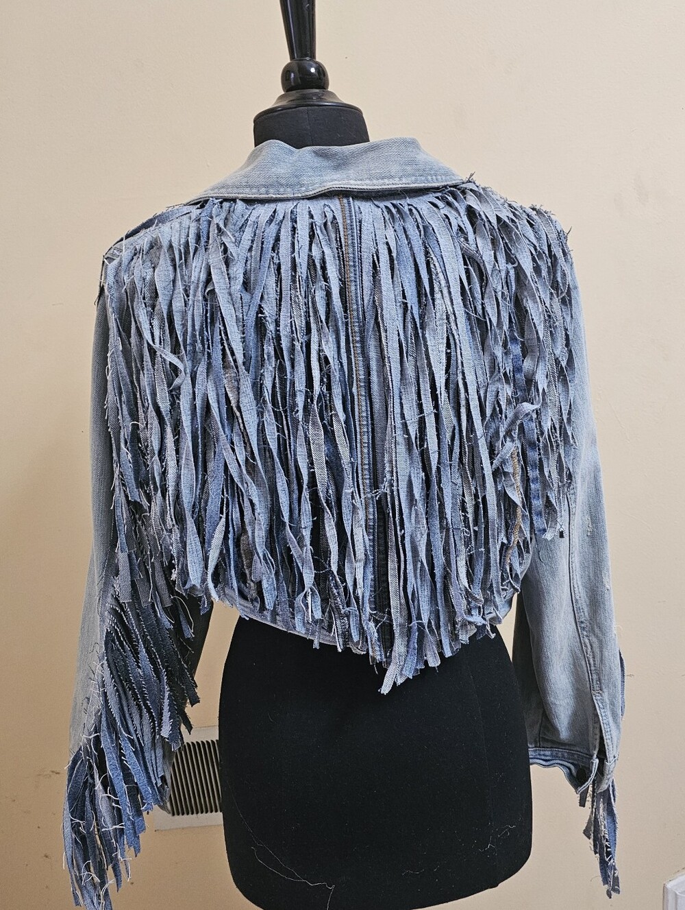 Decree Light Blue and Black Denim Jacket